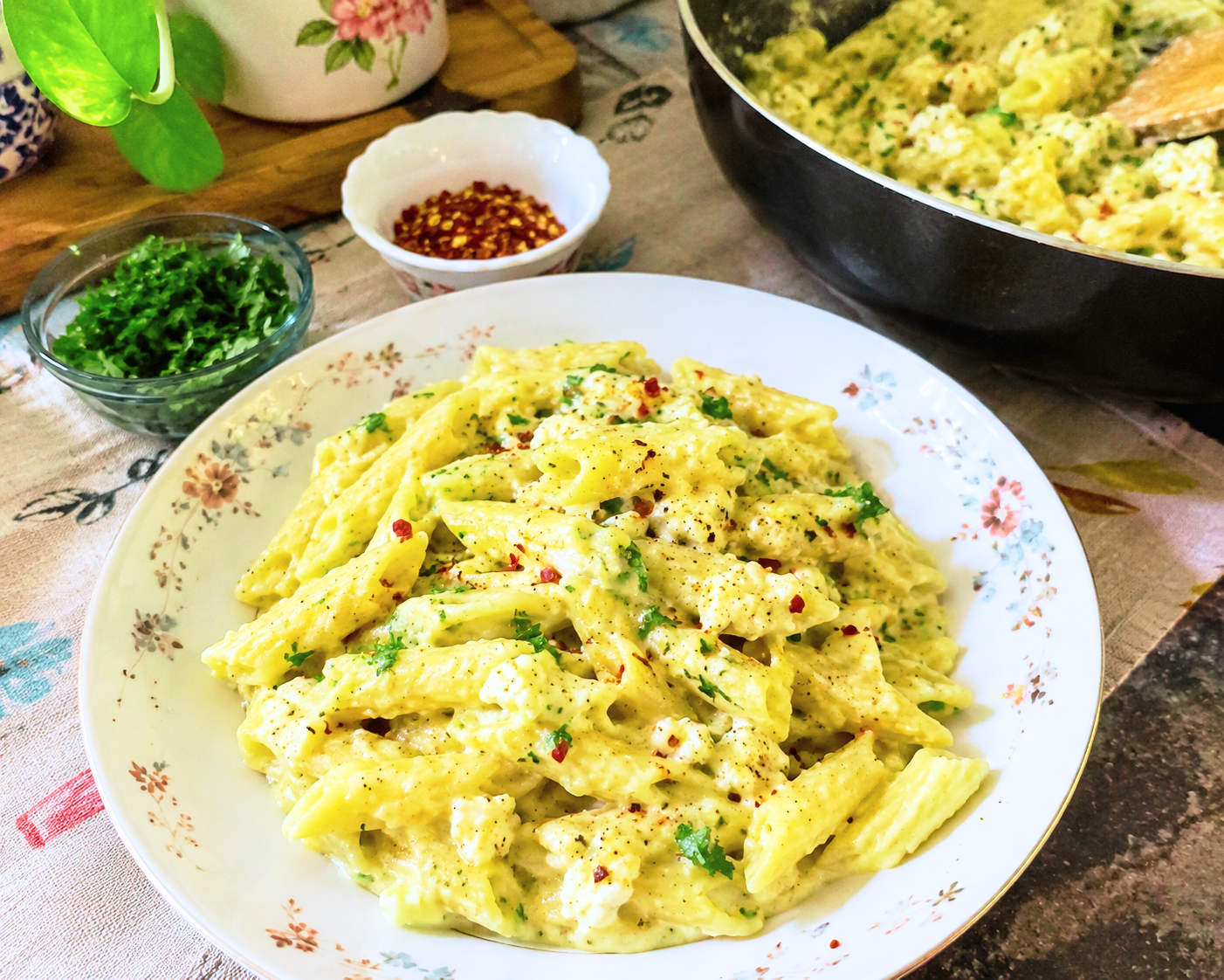 ​Creamy Cottage Cheese Pasta